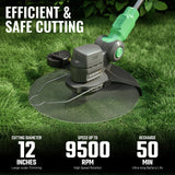 WORKPROX 12inch 20V String Trimmer, 4.0Ah Li-Ion Battery Powered Grass Cutter with Auto Line Feed