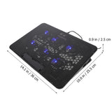 Laptop Cooling Pad 15.6-17 Inch with 6 Silent Fans, Adjustable Stand