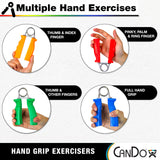 CanDo Hand Grip Exerciser Pair, 24 lb, Blue-Heavy CanDo