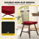 Cushions for Dining Chairs, Soft and Comfortable Textured Foam Kitchen Chair Pads with Ties and Non-Slip Backing
