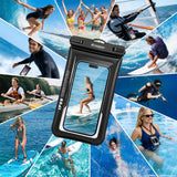 Waterproof Phone Pouch Floating 2 Pack, IP68 Waterproof Phone Case with Lanyard for iPhone 17 16 15 Pro Max, Galaxy S26 Ultra, Touch Screen, Cell Phone Dry Bag for Beach Cruise Essentials, Up to 8.5"