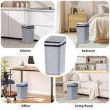 jinligogo 3Pack Bathroom Small Trash Can with Lid, 2.6 Gallon Touchless Automatic Garbage Can Slim Waterproof Motion Sensor Smart Trash Bin for Bedroom, Office