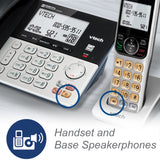 Corded/Cordless Phone for Home with Answering Machine, Call Blocking, Caller ID, Large Backlit Display (Silver/Black) VTech