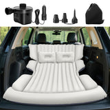 Chsuiwe SUV Air Mattress, Thickened Car Air Mattress with Electric Pump, Air Mattress for SUVs with 2 Pillows, Flocking Inflatable Bed for Cars, car Bed for SUV Trunk, Camping Road Trip (Gray)