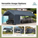 MFSTUDIO Portable Carport 13x24ft, Garage Car Tents Storage Sheds Canopy
