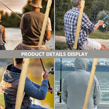 Toddmomy Fishing Rod Bag Portable Storage Case with Adjustable Straps Canvas Fishing Accessory Pouch for Outdoor Angling 55.11In Length