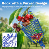 ELNDUXG Fruit Picker Upgraded Round Claws Can Reduce Fruit Damage Lengths from 5 to 13 Feet Fruit Picker Pole with Basket Adjustable Suitable for Cherry Lemon Pear Mango Trees and More (95inch)