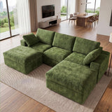 ReeQuo 120" Oversized Modular Sectional Sofa Boneless Couch for Living Room