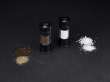 Cole & Mason Harrogate Black Salt and Pepper Grinder Set, Adjustable Ceramic Mechanism, Inverta, ABS Plastic, 154 mm, Gift Set, Includes 2 x Salt and Pepper Mills