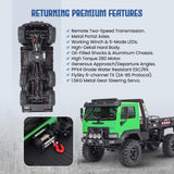 HOBBYPLUS ARKTOS 6x6 V1.5 CR18P Rock Crawler RTR All Terrain - Remote Control Car, Rock Crawler 1/18 Scale 6WD 2 Speed Transmission Off Road for Adults, RC Hobbyists (Green)
