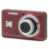 KODAK PIXPRO FZ55 16MP Compact Digital Camera, 5X Optical Zoom, Red