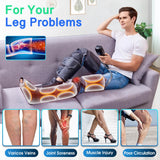 SLOTHMORE Leg Massager for Circulation and Pain Relief, Air Compression Foot Massage with 3 Heat Levels 4 Modes, 4-in-1 Foot Calf Knee & Thigh, Knee Heating Therapy, Gift for Mom Dad