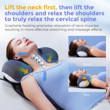 ALPHAY Cervical and Shoulder Massage Pillow, Portable Neck Traction Device, Dynamic Massage, Graphene Heating, Shoulder and Neck Relax Device