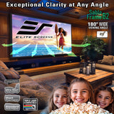 Elite Screens 120" Fixed Frame Projector Screen 16:9, 4K/8K UHD CineWhite UHD-B, ISF Certified, UST/Short/Standard Compatible, SB120WH2