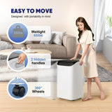 14000 BTU Portable Air Conditioners, Cools Up to 700 Sq.Ft, Free standing AC Unit, Cooling, Dehumidifier, Fan, Sleep Mode, Remote Control & Installation Kit, White
