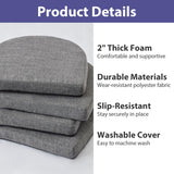 IPYNBAP Chair Cushions for Dining Chairs with Ties and Removable Cover, Dining Kitchen Chair Pads with Non-Slip Bottom