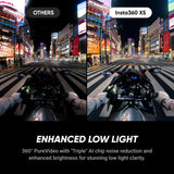 Insta360 X5 Motorcycle Bundle - Waterproof 8K 360° Action Camera, Rugged & Replaceable Lens