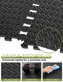 innhom Gym Flooring Gym Mats Exercise Mat for Floor Workout Mat Foam Floor Tiles for Home Gym Equipment Garage, 12 Black innhom