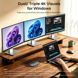 UANTIN Laptop Docking Station 3 Monitors, 8-in-1 USB C Dock with 2 HDMI, DP