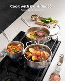 Titanium cookware set,8pc Nonstick pro frying pans for cooking