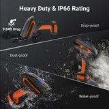 Tera Barcode Scanner Wireless with Stand: Industrial Drop-resistant Orange