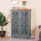 MFSTUDIO Tall Accent Cabinet with Door, Buffet Cabinet with Storage