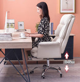 Knjlwa Comfortable Swivel Chair Adjustable Tilt Angle High Back Office Chair for Boss Office Ergonomic Office Chair Thick Seat Cushion Boss Office Products Adjust Rolling Chair