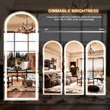 Easly 26x68 inch Full Length Mirror with Lights, LED Lighted Floor Standing, Hanging Full Length with Stand, Full Body Dressing Mirror with Dimmable 3 Color LED