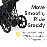 BOB Gear Wayfinder Travel System with Champ Infant Car Seat — Nightfall