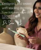 SURI 2.0 New Sonic Electric Toothbrush with Pressure Sensor & UV-Cleaning Travel Case | 1 Month+ Battery | Electric Toothbrush for Adults | Travel Toothbrushes | Tooth Brush | Green
