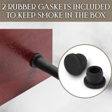 BOURBON&BARREL Cocktail Smoker Kit | Crafted with Walnut Wood | Whiskey Smoker Kit with Instant Smoker, Smoking Box, Food Tray and 4 Varieties of Wood Chips | Old Fashioned Drink Smoker [Walnut]