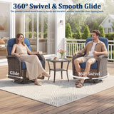 Outdoor Swivel Rocking Chair Patio Set (5-Piece), High-Back