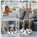Under Desk Elliptical Machine 12 Speeds Electric Leg Exerciser as Seen on TV for Seniors Quiet Portable Seated Foot Pedal Exerciser for Home Office Use