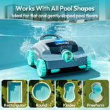 Cordless Robotic Pool Vacuum UBoter E10, Dual-Layer Filtration, Powerful Edge Corner Cleaning, 120–150 Mins Runtime, Auto Parking, No Debris Leakage, for Above Ground Flat Bottom Pools Up to 860 Sq.Ft