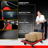 Push Cart Dolly by Wellmax, Moving Platform Hand Truck, Foldable for Easy Storage and 360 Degree