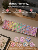 Sablute Wireless Mechanical Keyboard and Mouse Combo, RGB Backlit, KM81