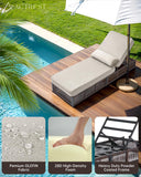 Luxury Outdoor Chaise Lounges with 5 Inch Thickened Cushions