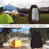 Your Choice Pop Up Privacy Tent, 3.9x3.9x6.2FT Portable Shower Tent for Camping, Waterproof Outdoor Changing Room with Carry Bag for Beach Hiking RV Fishing - Black