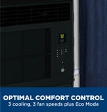 GE 6,000 BTU Electronic Window Air Conditioner, Black Compact AC Cools Rooms up to 250 sq ft, Digital Controls with Remote, Energy Saver Mode, 24Hr Timer, Easy Install Kit Included