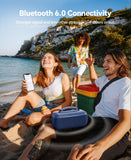 dbsono Portable Bluetooth Speaker Wireless: 100W(Peak) SoundPulse 2.0 with BassBoost, Waterproof Loud Party Speakers, Unlimited Pairing, TWS for Outdoor/Indoor, Beach Vacation Essential, Blue