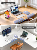 2-in-1 L-Shaped Desk Elbow Pads & & Mouse Pad Set with Wrist Rest, Purple