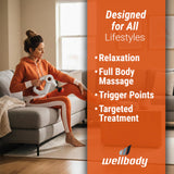 Wellbody Lite Muscle Relief Lite Deep Tissue Massage Gun | Heat Ball Tech for Trigger Points & Painful Knots | Hand-Held Convenience, 3 Speeds, Portable Massager for Muscle Recovery