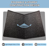 Large Cork Bulletin Board 48" x 36", Felt Pin Board, Dark Gray
