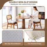 Chair Cushions for Dining Chairs Set of 4,3.5" Thick Kitchen Table Chair Pads with Ties,Non Slip Backing and Covers