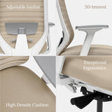 Branch Ergonomic Chair - A Versatile Desk Chair with Adjustable Lumbar Support, Breathable Mesh Backrest, and Smooth Wheels