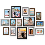 decorUhome 15 Pack Assorted Picture Frame Set for Wall & Tabletop, PF15MTA