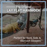 Haven Tent Original Lay-Flat Hammock Tent (Forest Green) – Comfortable Waterproof Camping Hammock with Mosquito Net – Includes Insulated Sleeping Pad & Rainfly