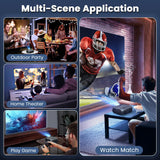 Projector, 18000L Projector with 5G WiFi and Bluetooth Native 1080P 4K Support, Outdoor Movie Projector FUDONI