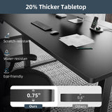 Electric Standing Desk Adjustable - 60 x 30 Inch Sit Stand Desk with Flip-Top Cable Management