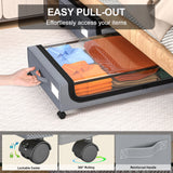 Under Bed Storage with Wheels: 6-Pack XXL 48L Underbed Storage Containers with Lids GoMaihe